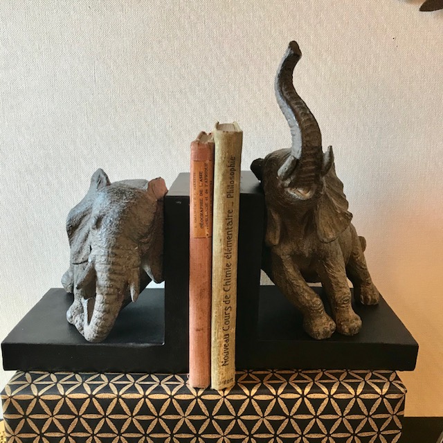 Lot de 2 serre-livres Elephants